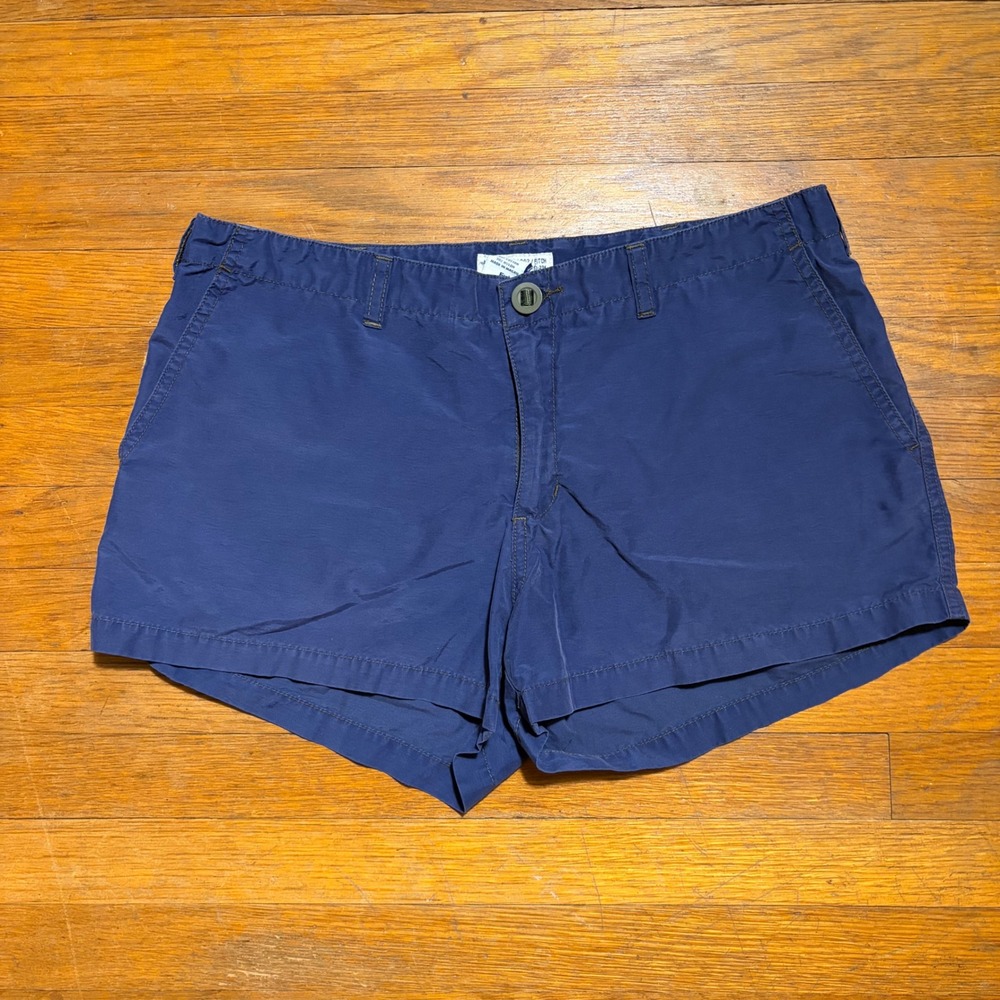 Abercrombie & Fitch Womens Y2K Micro Shorts Blue Cotton Nylon Size 6